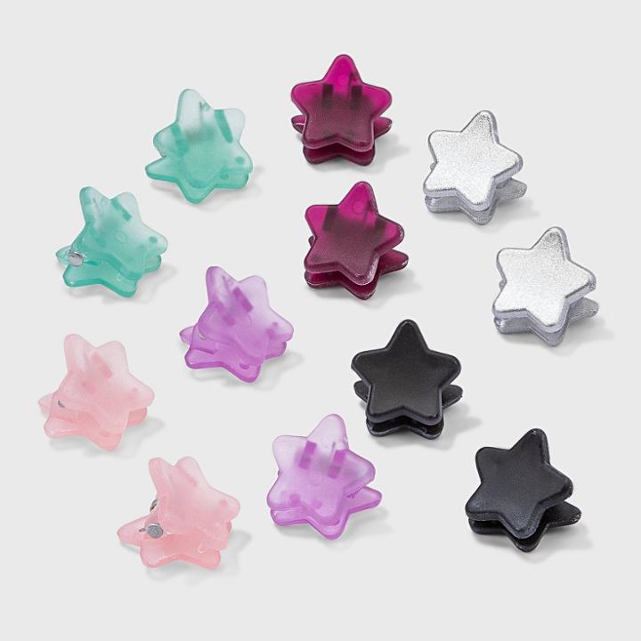 Girls' 12pk Jelly Star Claw Clips - Art Class