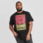 Well Worn Men's Big & Tall I Am Black History Short Sleeve Crewneck T-shirt - Black