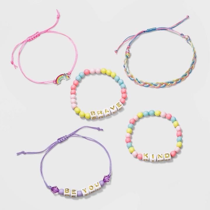 Girls' 5pk Mixed Bracelet Set - Cat & Jack