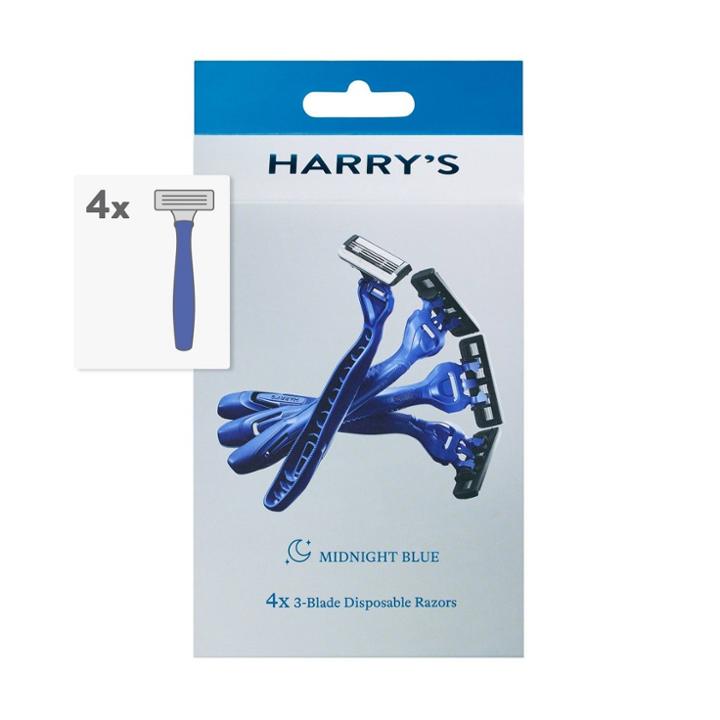 Harry's Men's Disposable 3-blade Razors - Midnight Blue
