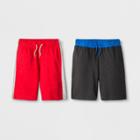 Boys' 2pk Pull-on Shorts - Cat & Jack Charcoal/red