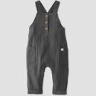 Baby Organic Cotton Gauze Overalls - Little Planet By Carter's Charcoal Gray