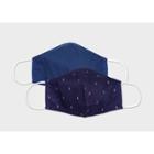 2pk Men's Fabric Face Masks - Goodfellow & Co Beach Blue/navy S/m, Beach Blue/blue