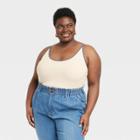 Women's Plus Size Slim Fit Colorblock Cami Tank Top - Universal Thread Cream