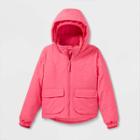 Girls' Solid Anorak Jacket - All In Motion Pink