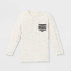 Toddler Boys' Double Knit Long Sleeve T-shirt - Cat & Jack Cream