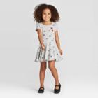 Petitetoddler Girls' Disney Short Sleeve Minnie Mouse Dress - Gray