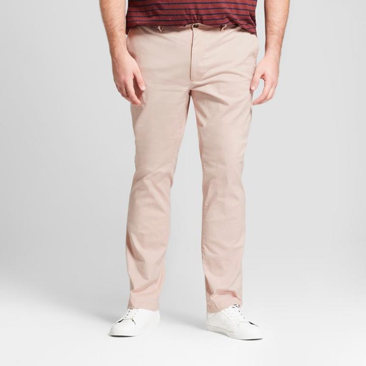 Men's Big & Tall Slim Fit Hennepin Chino Pants - Goodfellow & Co Dusty Pink