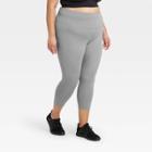 Women's Plus Size High-waisted Sculpted Capri Leggings 21 - All In Motion Charcoal