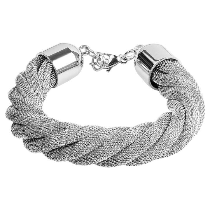 West Coast Jewelry Stainless Steel Twisted Mesh Bracelet, Girl's