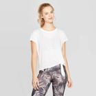 Women's Striped Short Sleeve Side Tie T-shirt - C9 Champion White