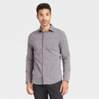 All In Motion Men's Long Sleeve Button-up T-shirt - All In