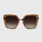 Women's Square Plastic Metal Sunglasses - Wild Fable Brown, Brown/grey