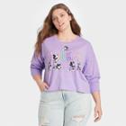 Women's Disney Plus Size Multi Mickey Long Sleeve Graphic T-shirt - Purple