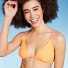 Women's Reversible Triangle Bikini Top - Wild Fable Orange/swirl Print
