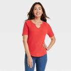 Women's Short Sleeve Thermal Top - Knox Rose Coral Red