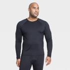 Men's Long Sleeve Fitted T-shirt - All In Motion Black