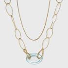 Layered Link Chain Necklace - A New Day Gold