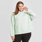 Women's Plus Size Fleece Sweatshirt - A New Day Aqua