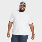 Men's Tall Standard Fit Short Sleeve Henley Shirt - Goodfellow & Co White