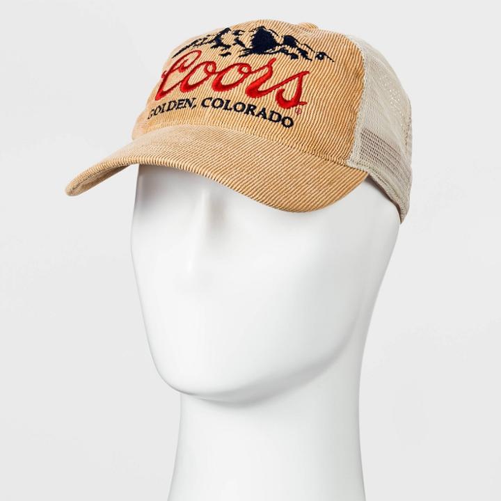 Men's Miller Corduroy Coors Trucker Baseball Hat - Tan