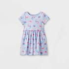 Toddler Girls' Printed Knit Short Sleeve Dress - Cat & Jack