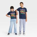 No Brand Latino Heritage Month Kids' Gender Inclusive Suena En Grande Short Sleeve Round Neck T-shirt - Blue