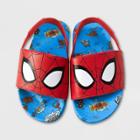 Boys' Marvel Spider-man Slide Sandals - Blue 5-6 - Disney