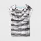 Toddler Girls' Short Sleeve T-shirt - Cat & Jack Black/white