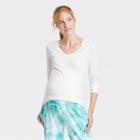 Long Sleeve Scoop Neck 2pk Bundle Maternity T-shirt - Isabel Maternity By Ingrid & Isabel White/white