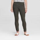 Women's High-rise Button Fly Utility Skinny Jeans - Universal Thread Dark Green