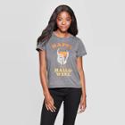 Doe. Petitewomen's Hallo-wine Short Sleeve Graphic T-shirt - Gray S, Women's,