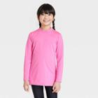 Girls' Solid Tunic Long Sleeve Rash Guard Swimsuit Top - Cat & Jack  Pink