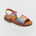Girls' Lillian Rainbow Print Ankle Strap Sandals - Cat & Jack 4,