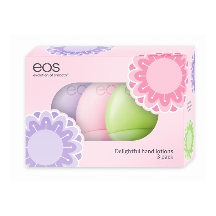 Eos Essential Hand Lotion Berry Blossom, Delicate Petals & Cucumber Spring - 3pk/4.5 Fl Oz