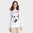 Merch Traffic Women's Sublime Oversized Dalmation Graphic Sweatshirt - White