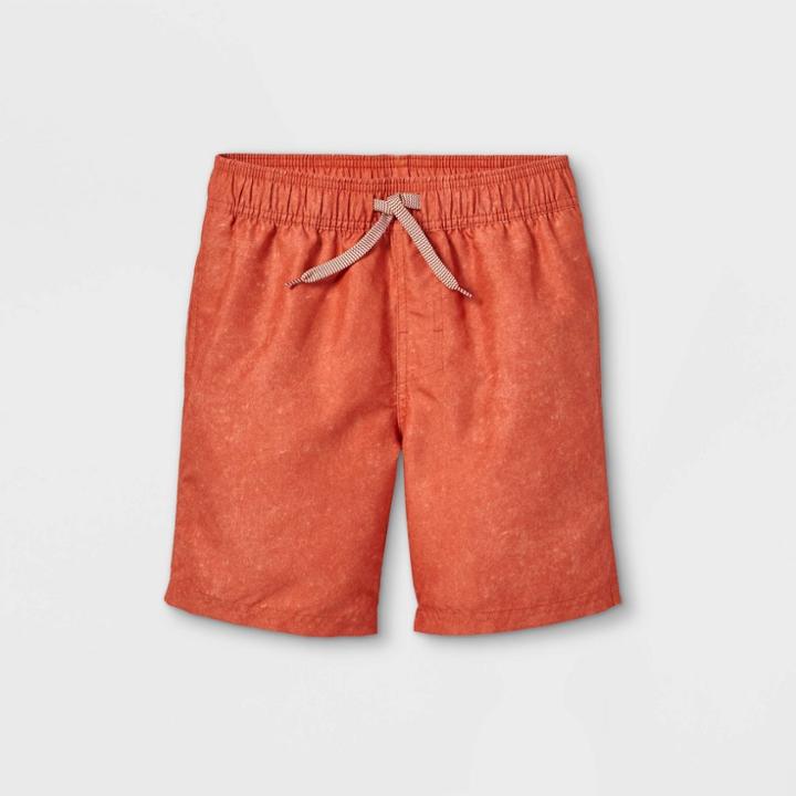 Boys' Solid Swim Shorts - Cat & Jack Rust