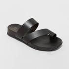 Women's Joelle Toe Ring Sandals - A New Day Black