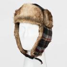 Men's Plaid Faux Fur Trapper Hat - Goodfellow & Co , One Color