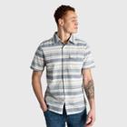 Men's United By Blue Natural Chambray Short Sleeve Button-down Shirt - Aqua Foam