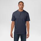 Petitedickies Men's Cotton Heavyweight Short Sleeve Pocket Henley Shirt- Dark Navy M, Size: Medium, Dark Blue