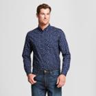 Men's Standard Fit Northrop Long Sleeve Button-down Shirt - Goodfellow & Co True Navy