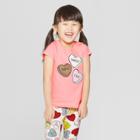 Toddler Girls' Short Sleeve 'hearts' Graphic T-shirt - Cat & Jack Pink