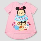 Girls' Disney Tsum Tsum Draped Cross Back T-shirt - Pink