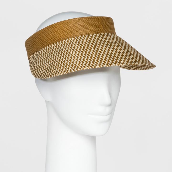 Women's Straw Visor Hat - A New Day Yellow