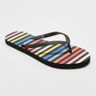 Women's Brynn Flip Flop Sandals - Shade & Shore Black Stripe