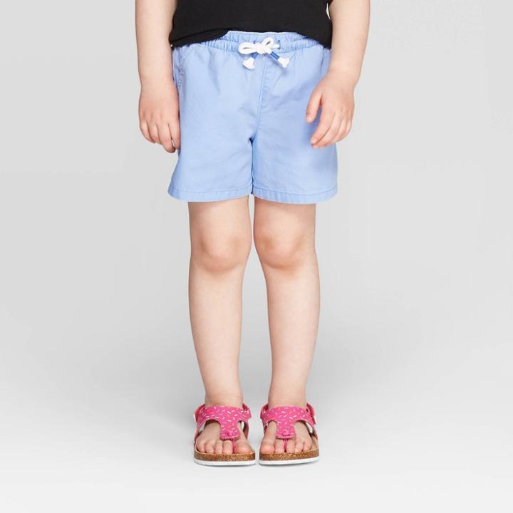 Toddler Girls' Woven Shorts - Cat & Jack Blue