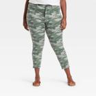 Women's Plus Size High-rise Skinny Cropped Jeans - Universal Thread Camo