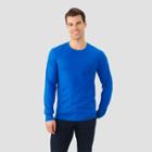 Fol Select Fruit Of The Loom Men's Long Sleeve T-shirt - Blue