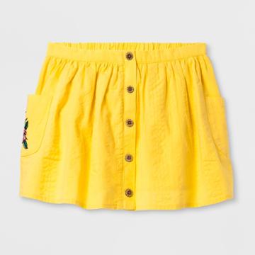 Genuine Kids From Oshkosh Toddler Girls' Button Front Skirt - Yellow